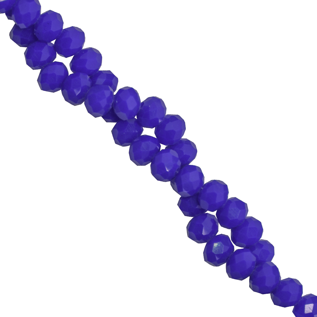 Glass Crystal Beads, Rondelle, Faceted, 6mm, Approx 80 pcs per strand, Available in Multiple Colours