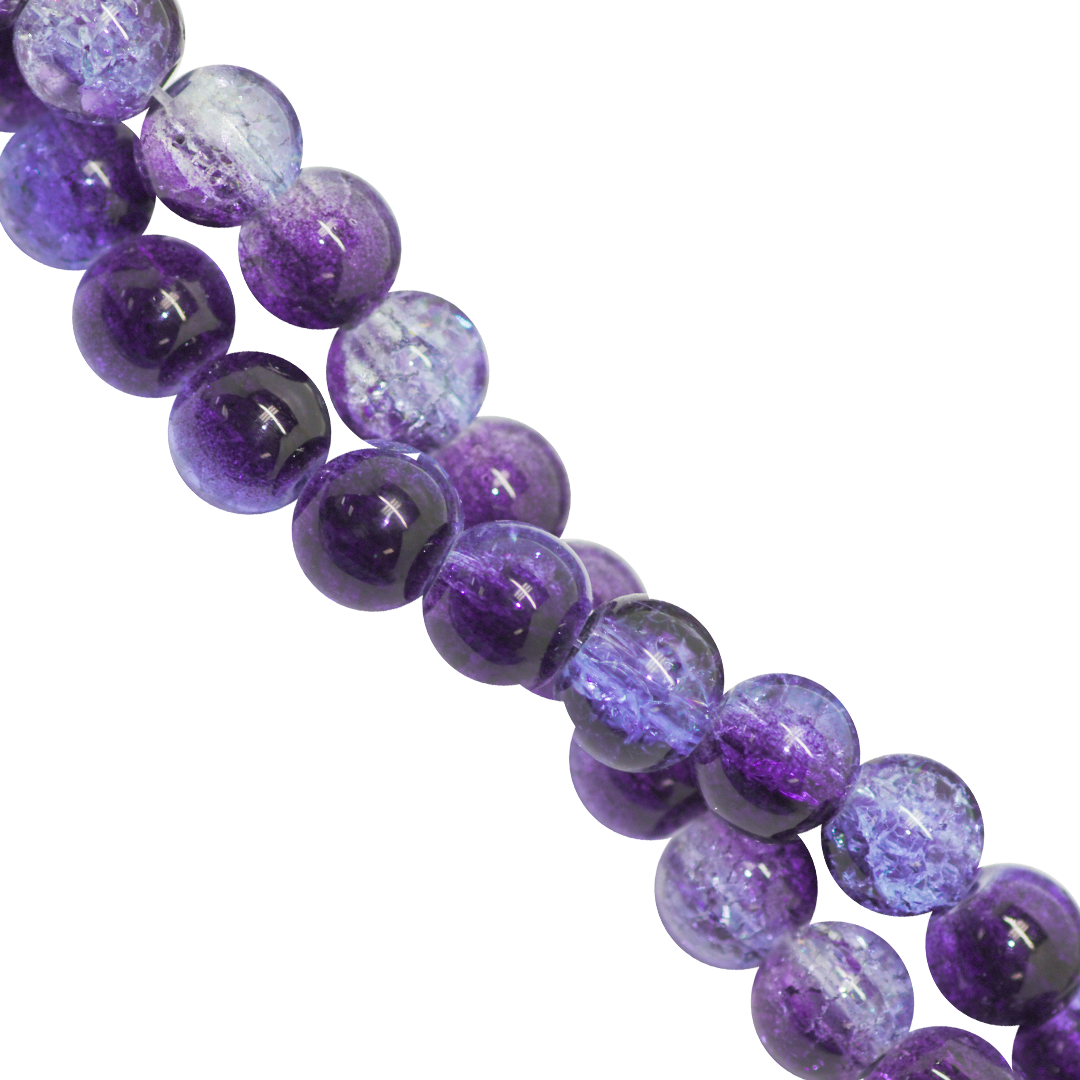 Marble Style Glass Beads, Cracked, 6mm, Approx 130 pcs per strand, Available in Multiple Colours