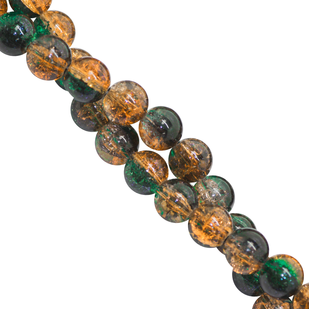 Marble Style Glass Beads, Cracked, 10mm, Approx 80 pcs per strand, Available in Multiple Colours