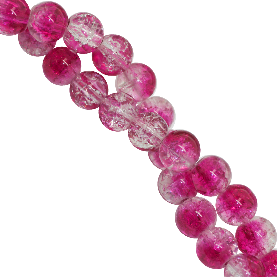Marble Style Glass Beads, Cracked, 8mm, Approx 95 pcs per strand, Available in Multiple Colours