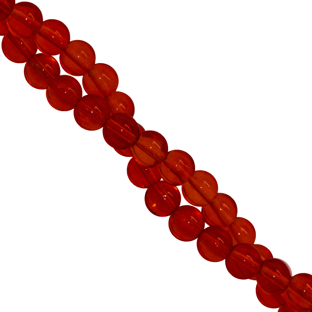 Clear Glass Beads, 6mm, Approx 135 pcs per strand, Available in Multiple Colours