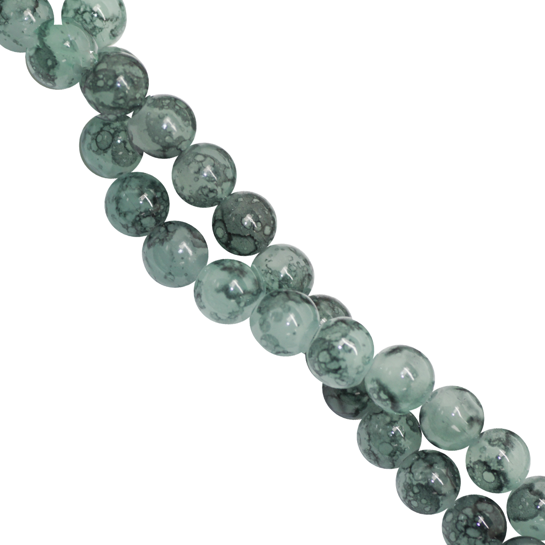 Marble Style Glass Beads, 8mm, Tie Dye, Approx 100 pcs per strand, Available in Multiple Colours