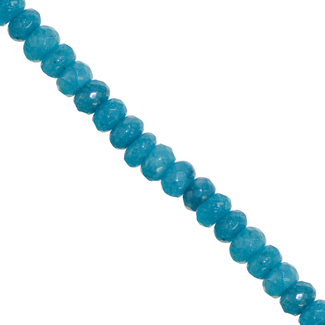 Dyed Agate, Rondelle Faceted, Semi-Precious Stone, 8mm x 5mm, 65 pieces per strand, Available in a Variety of Colours