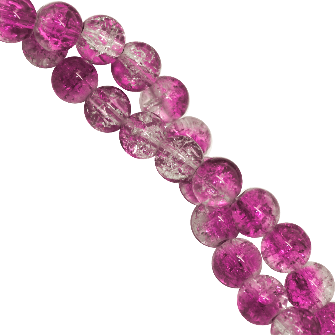 Marble Style Glass Beads, Cracked, 8mm, Approx 95 pcs per strand, Available in Multiple Colours