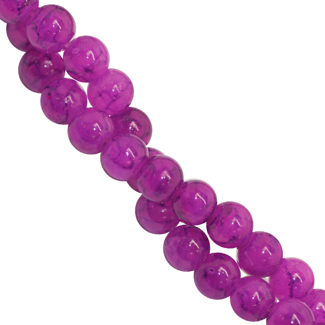 Marble Style Glass Beads, Tie Dye, 4mm, Approx 190 pcs per strand, Available in Multiple Colours