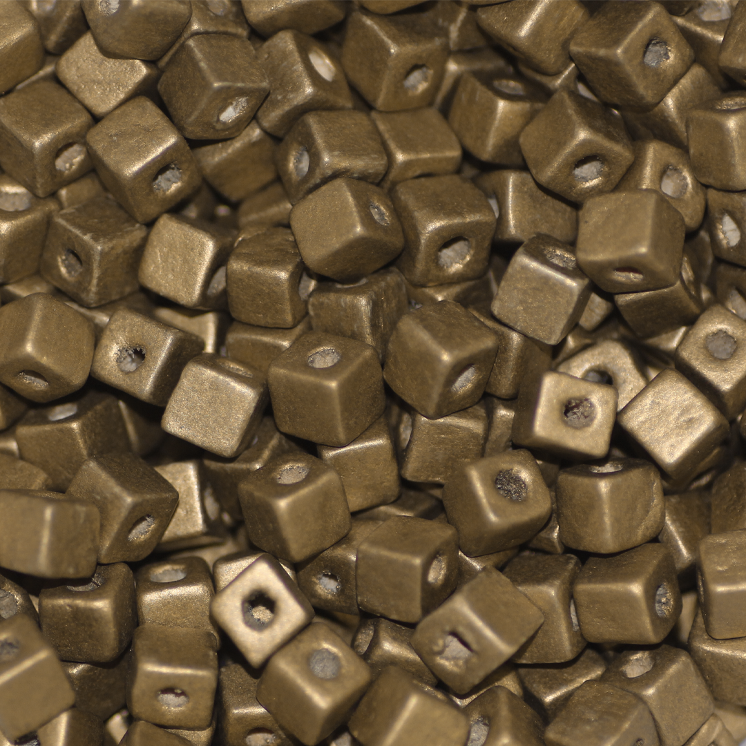 Wood Beads, Cube, 5mm, Approx 300 pcs, Available in Multiple Colours