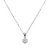 Necklace, Cubic Zirconia, 925 Sterling Silver, Round, 17" - 1pc