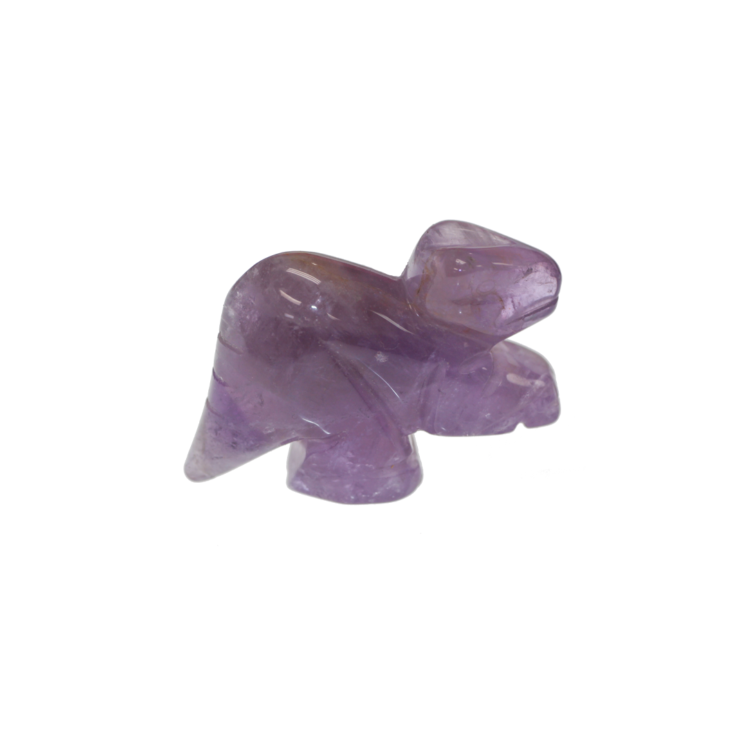 Dinosaur Amethyst, Semi-Precious Stone, Approx 34mm x 53mm, No Hole, Sold Per pkg of 1
