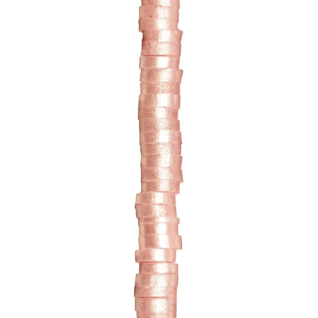 Heishi Beads, Shiny, Flat Disk Polymer Clay Beads, 6mm, Available in Multiple Colours