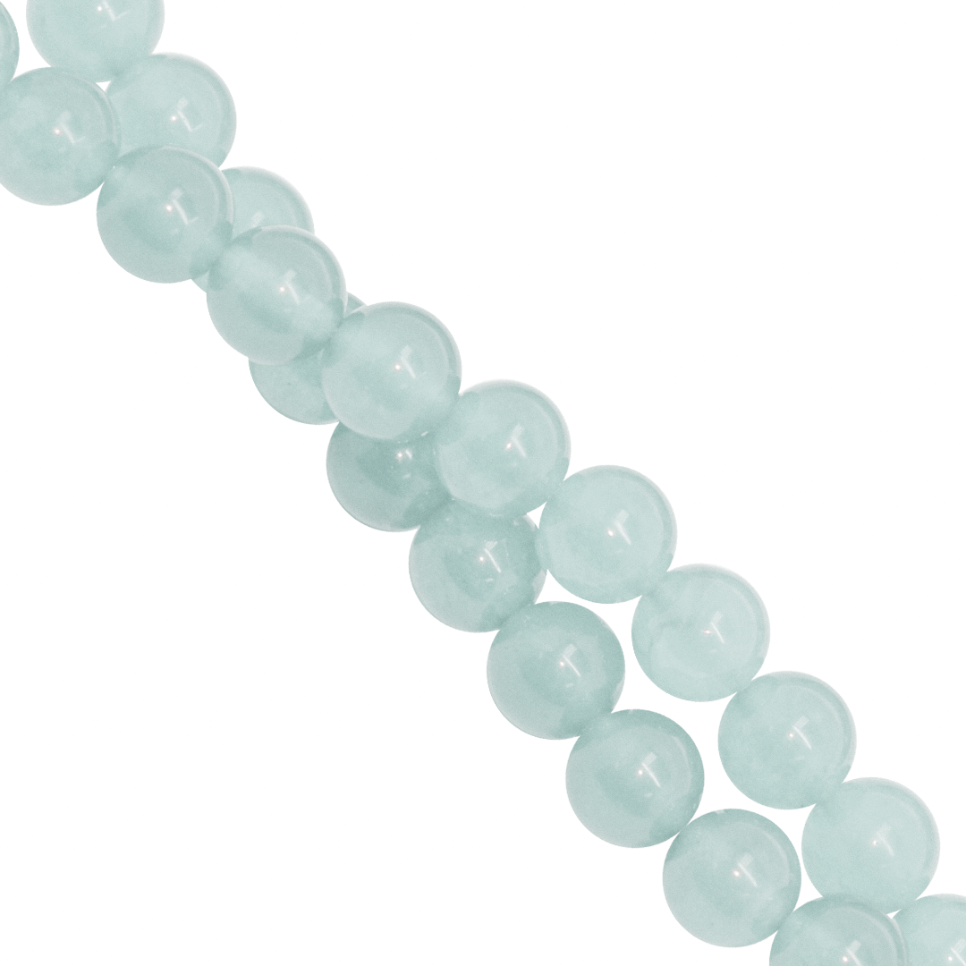 Light Aqua Jade, Dyed, Semi-Precious Stone, Available in Multiple Sizes
