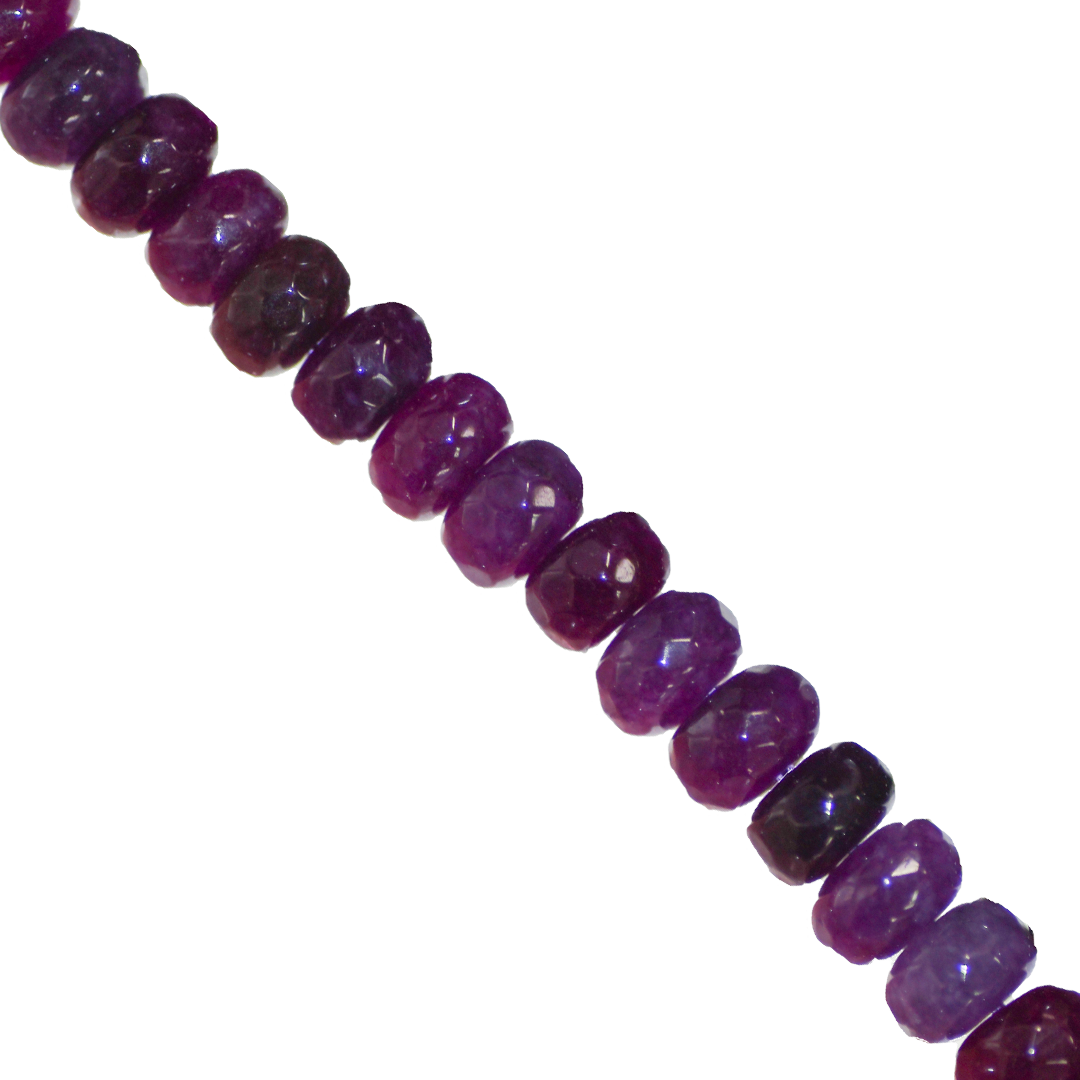Dyed Agate, Rondelle Faceted, Semi-Precious Stone, 8mm x 5mm, 65 pieces per strand, Available in a Variety of Colours