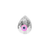 Glass Beads, Evil Eye, Teardrop, Faceted, Transparent AB, 12mm x 9mm, Sold Per pkg of 5, Available in Multiple Colours