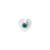 Glass Beads, Evil Eye, Heart, Faceted, Transparent AB, 10mm x 10mm, Sold Per pkg of 5, Available in Multiple Colours
