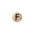 Spacer, Alphabet, Round, Flat, Gold, Alloy, 8mm, Sold Per pkg of 5