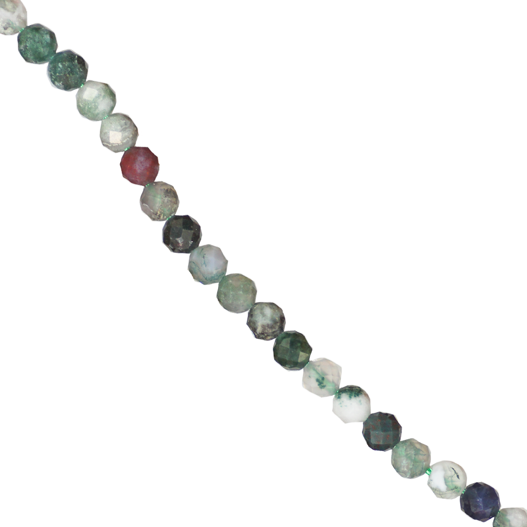 Moss Green Agate (A), Faceted, Semi-Precious Stone, Available in Multiple Sizes