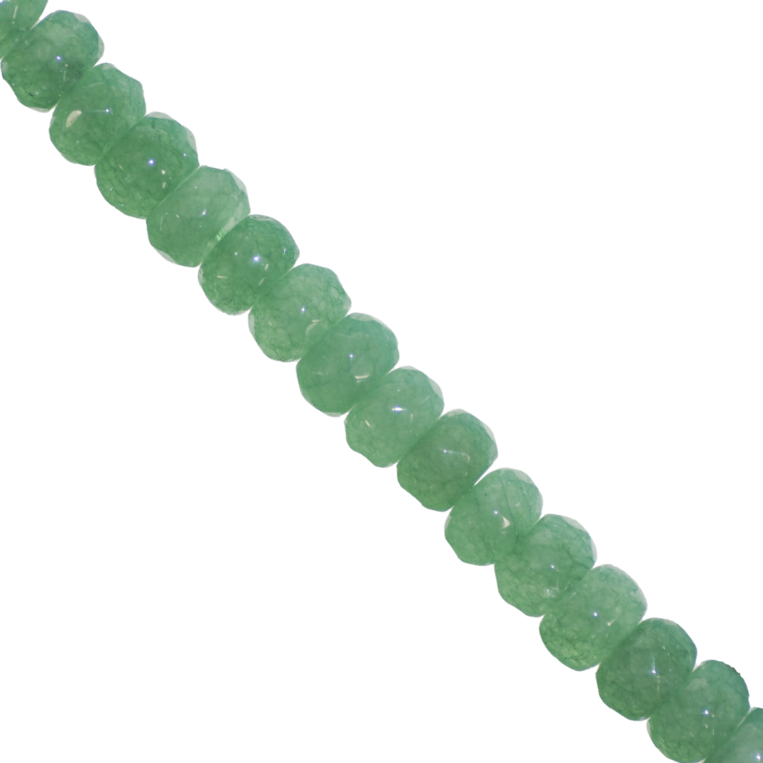 Dyed Agate, Rondelle Faceted, Semi-Precious Stone, 8mm x 5mm, 65 pieces per strand, Available in a Variety of Colours
