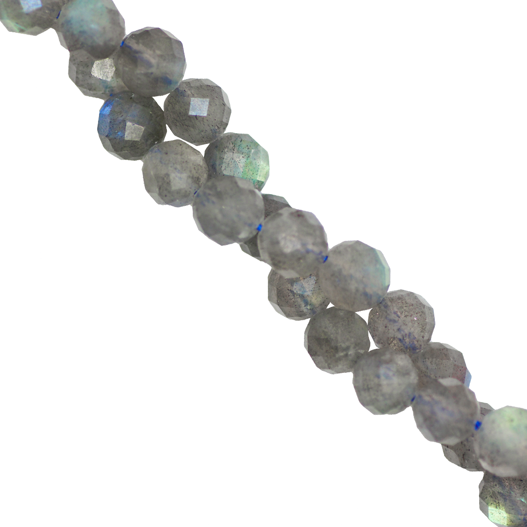 Faceted Labradorite, Semi-Precious Stone, 6mm, Approx 60 pcs per strand