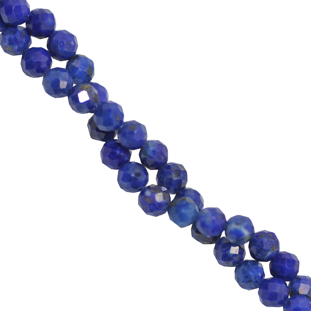 Faceted Lapis Lazuli, Semi-Precious Stone, 3.5mm, Approx 115 pcs per strand