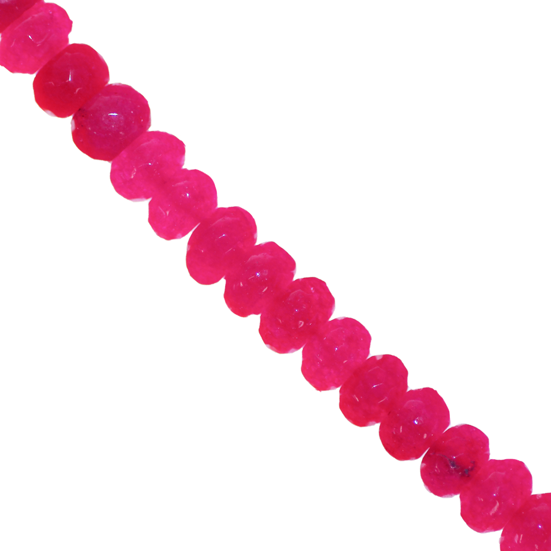 Dyed Agate, Rondelle Faceted, Semi-Precious Stone, 8mm x 5mm, 65 pieces per strand, Available in a Variety of Colours
