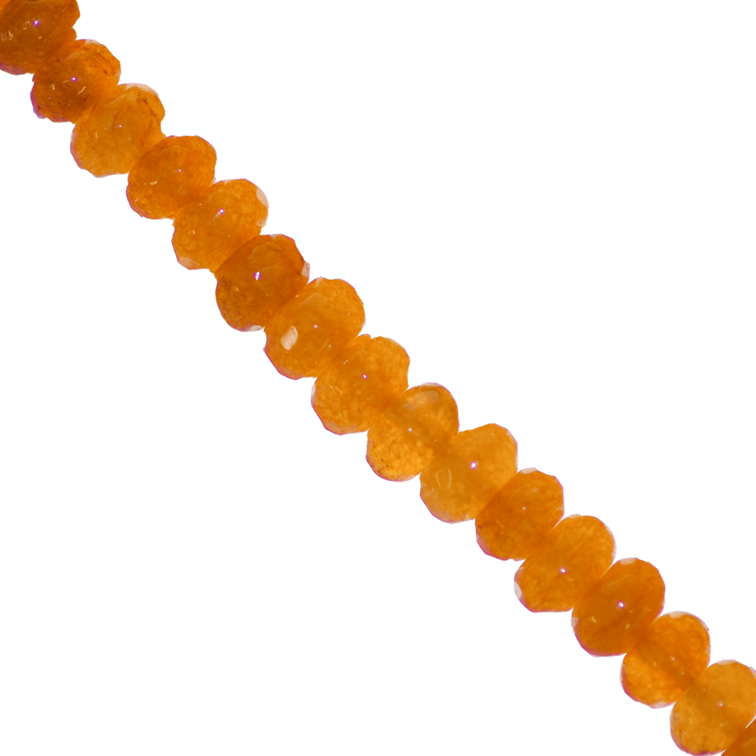 Dyed Agate, Rondelle Faceted, Semi-Precious Stone, 8mm x 5mm, 65 pieces per strand, Available in a Variety of Colours