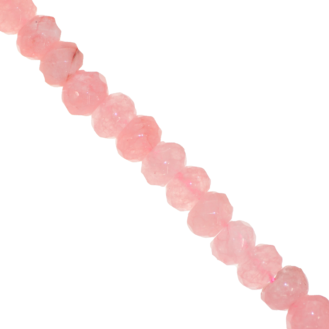 Dyed Agate, Rondelle Faceted, Semi-Precious Stone, 8mm x 5mm, 65 pieces per strand, Available in a Variety of Colours