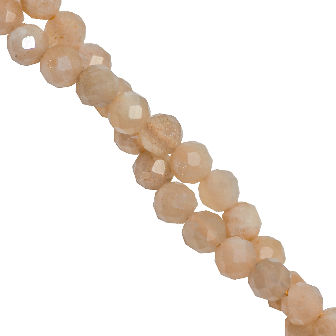 Faceted Sunstone, Semi-Precious Stone, Available in Multiple Sizes
