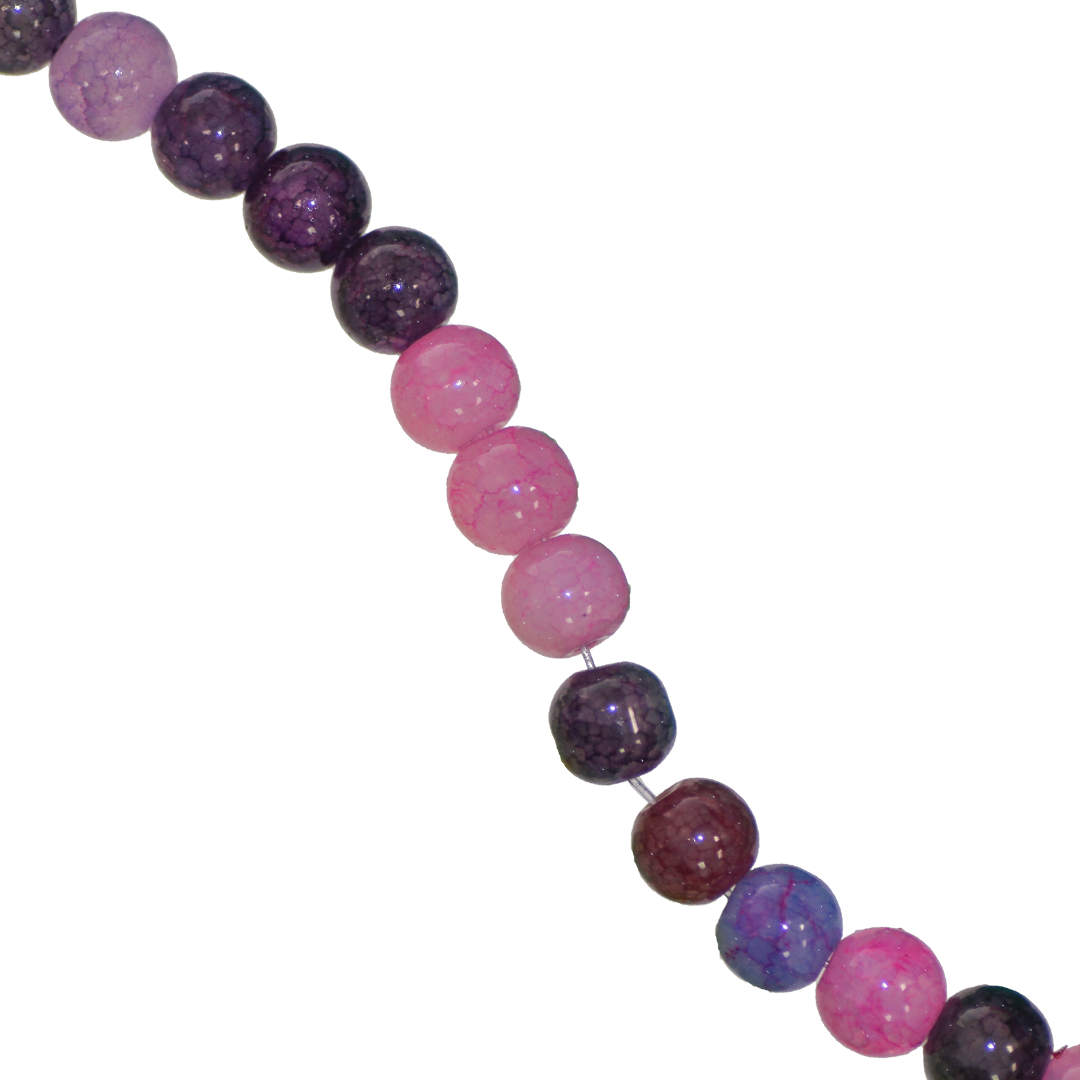 Fancy Glass Beads, 8mm, Approx 95 pcs per strand, Available in Multiple Colours