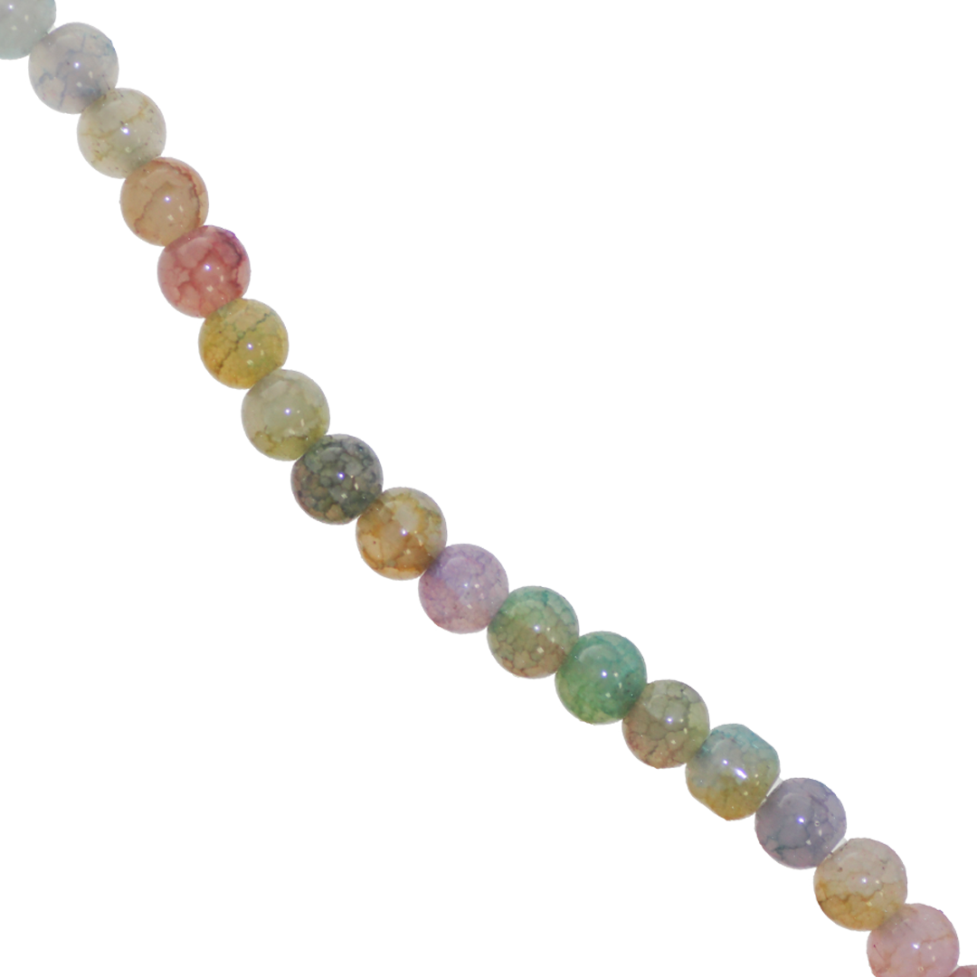 Fancy Glass Beads, 6mm, Approx 130 pcs per strand, Available in Multiple Colours