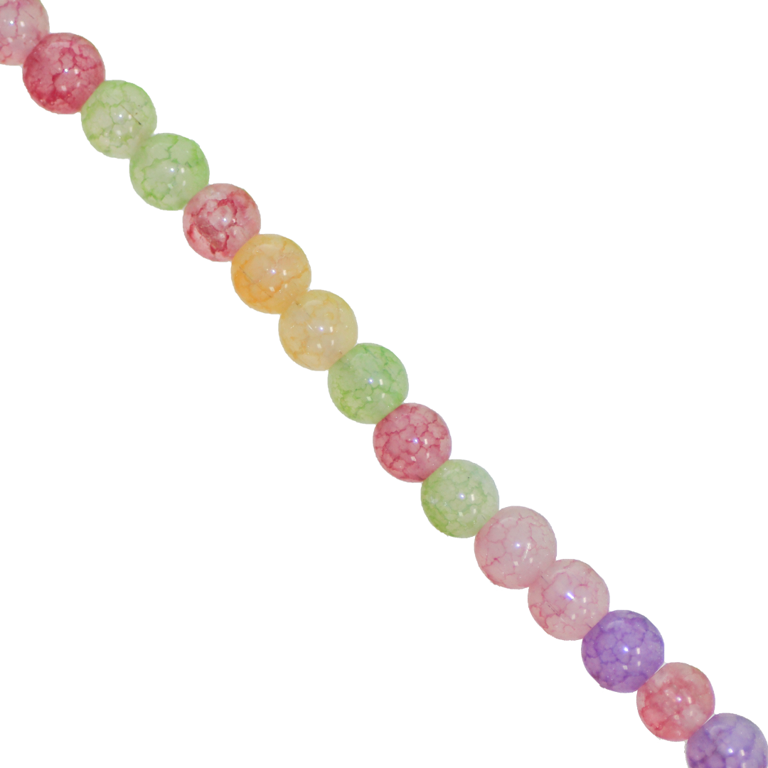 Fancy Glass Beads, 6mm, Approx 130 pcs per strand, Available in Multiple Colours