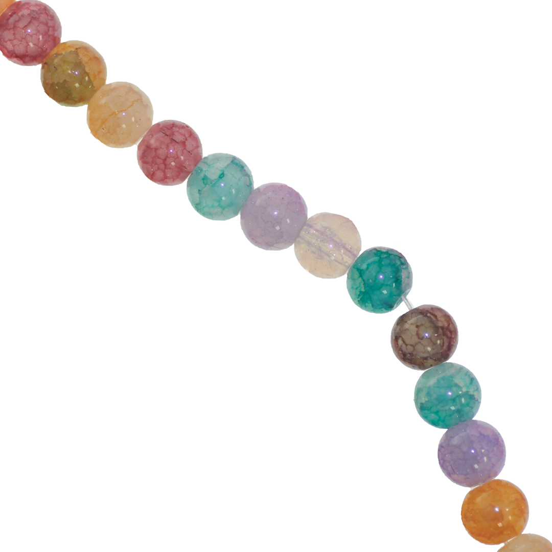 Fancy Glass Beads, 8mm, Approx 95 pcs per strand, Available in Multiple Colours