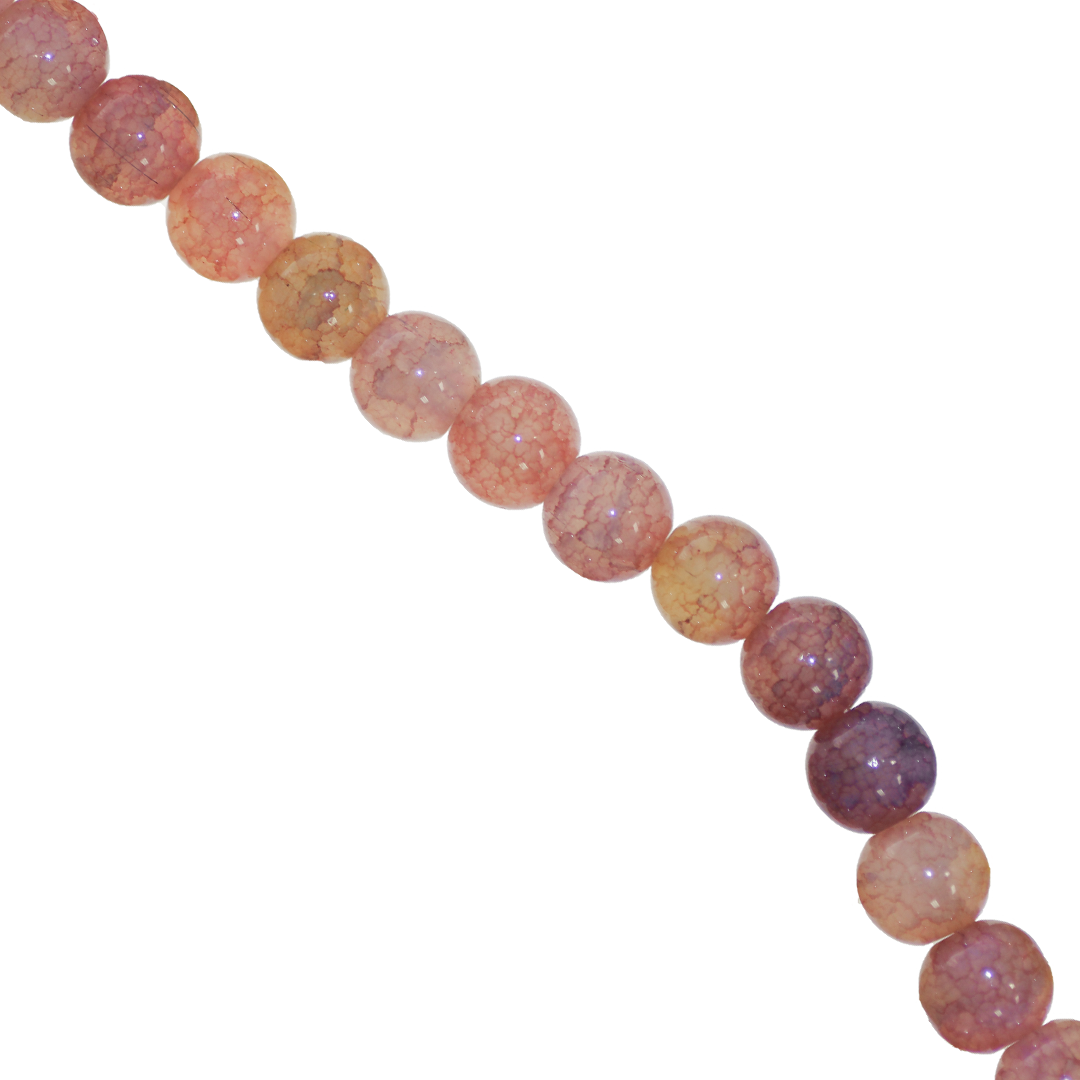 Fancy Glass Beads, 8mm, Approx 95 pcs per strand, Available in Multiple Colours