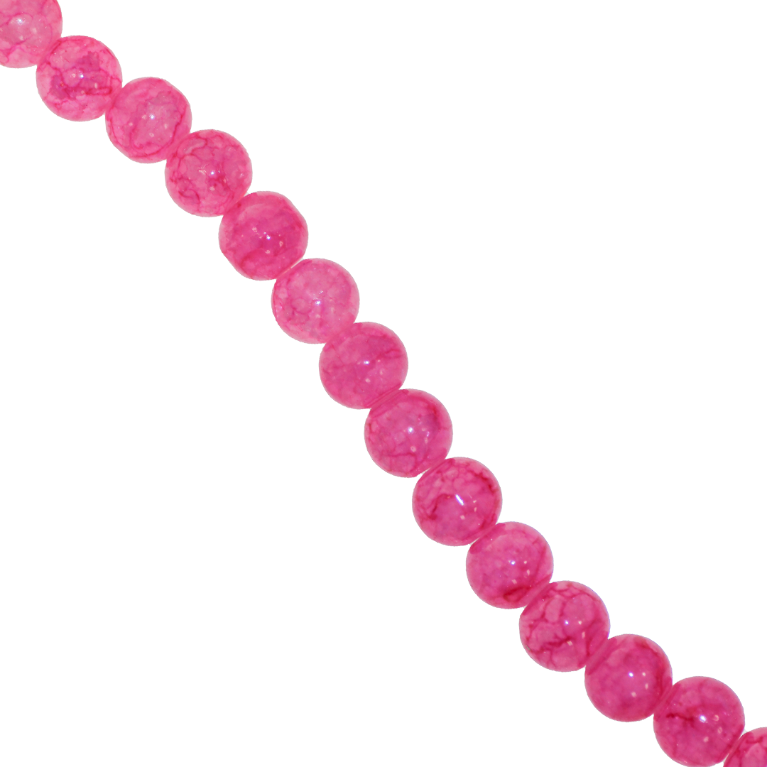 Fancy Glass Beads, 8mm, Approx 95 pcs per strand, Available in Multiple Colours