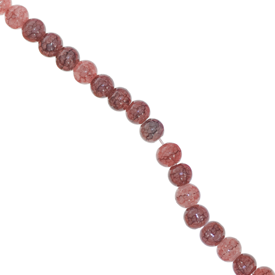 Fancy Glass Beads, 6mm, Approx 130 pcs per strand, Available in Multiple Colours