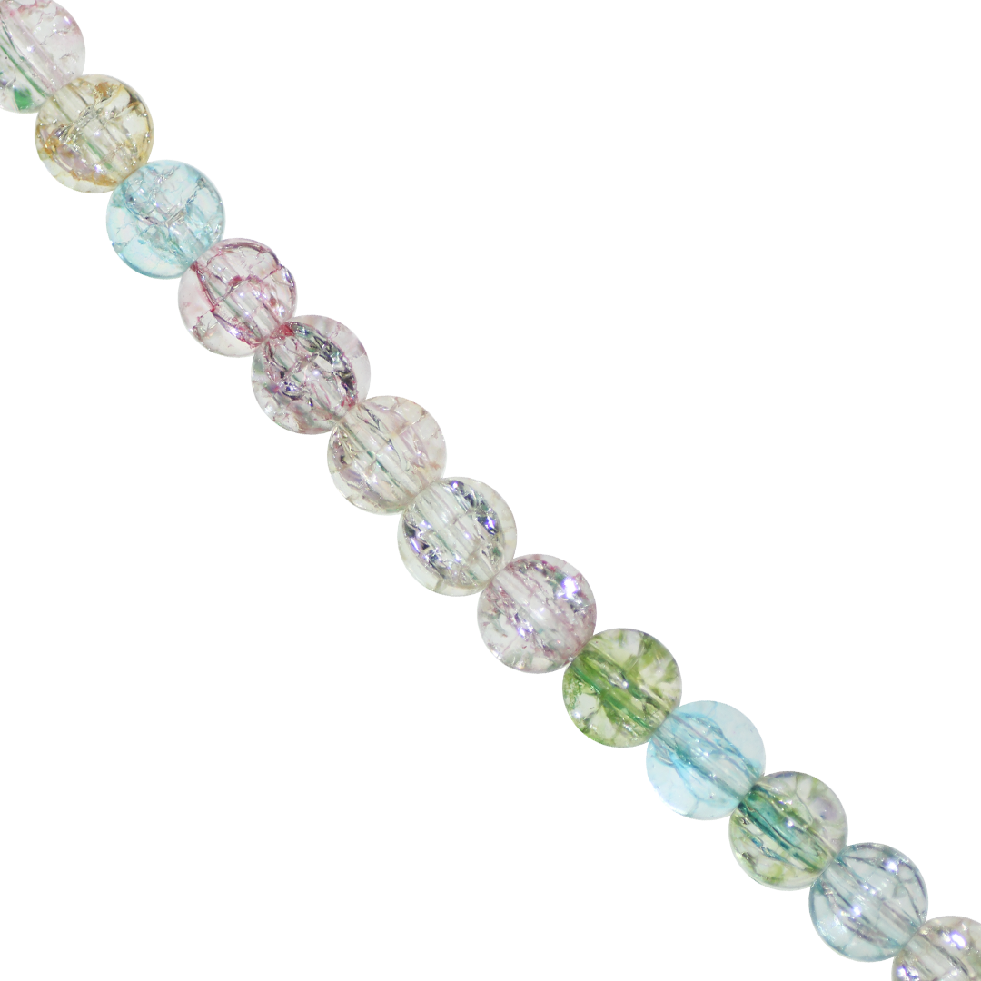 Fancy Glass Beads, 8mm, Approx 95 pcs per strand, Available in Multiple Colours