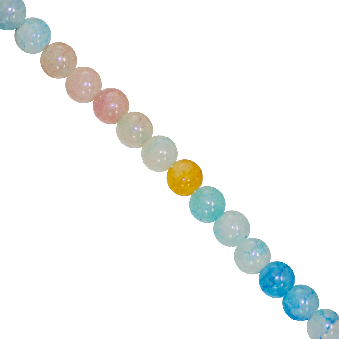 Fancy Glass Beads, 6mm, Approx 130 pcs per strand, Available in Multiple Colours
