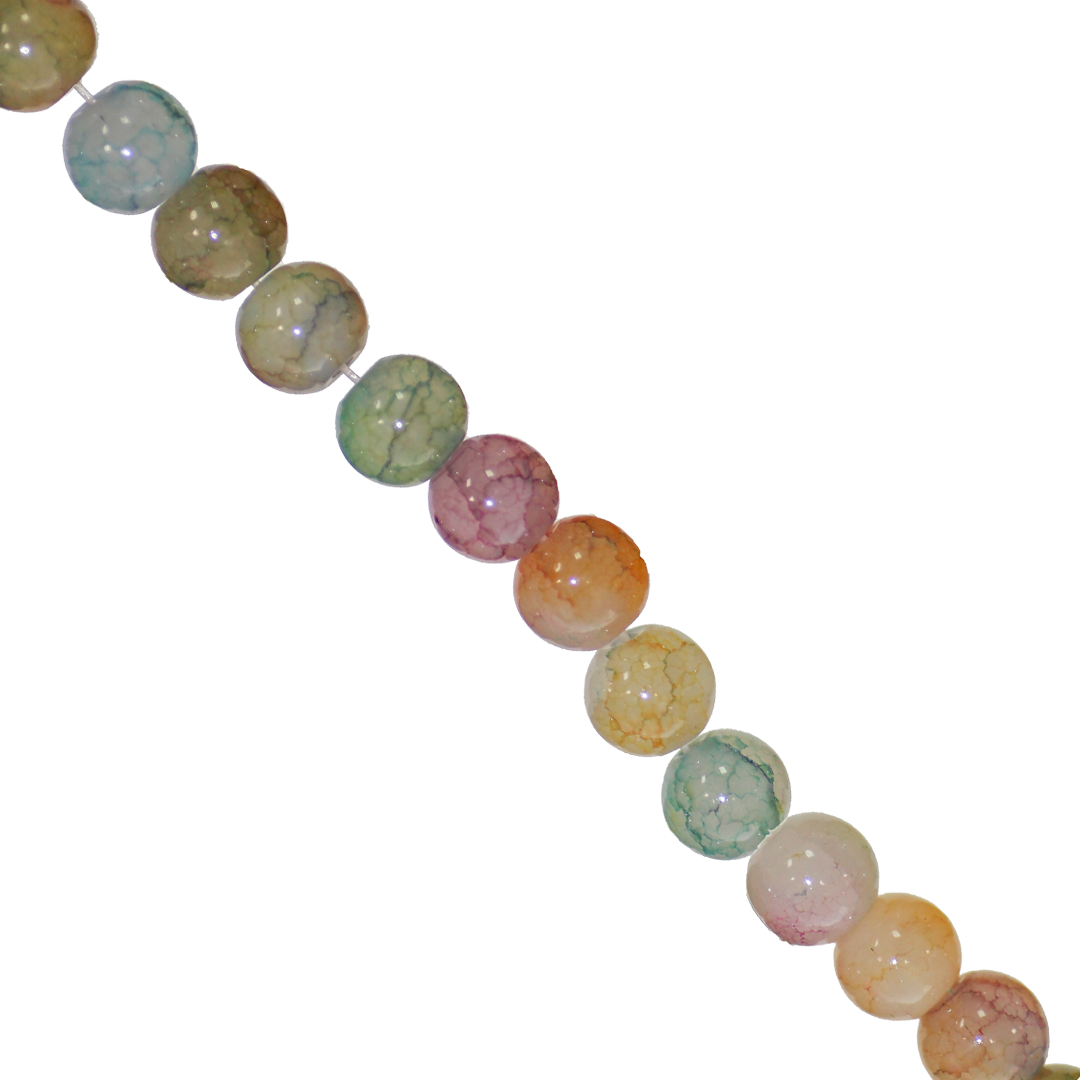 Fancy Glass Beads, 8mm, Approx 95 pcs per strand, Available in Multiple Colours