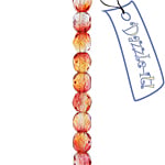 Czech F/P 4mm Orange/Fuchsia Two-Tone AB