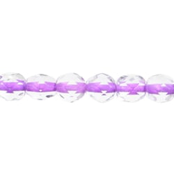 F/P Round 6mm Tr. Crystal Hot Pink Lined