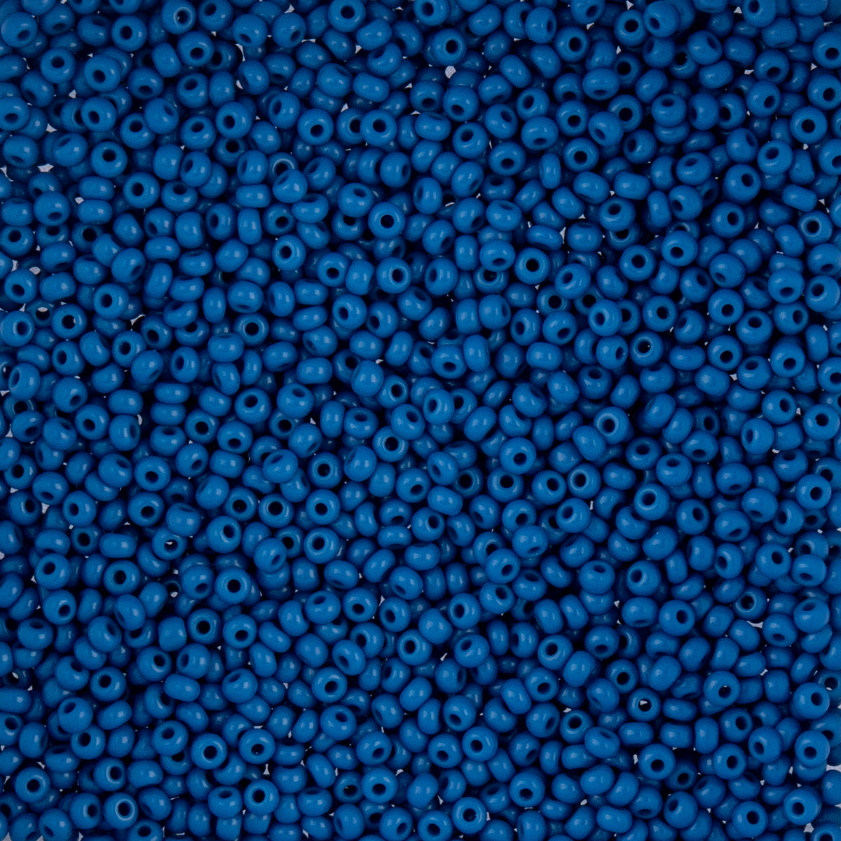 Czech Seed Beads apx. 22g Vial 10/0 Opaque Medium Blue