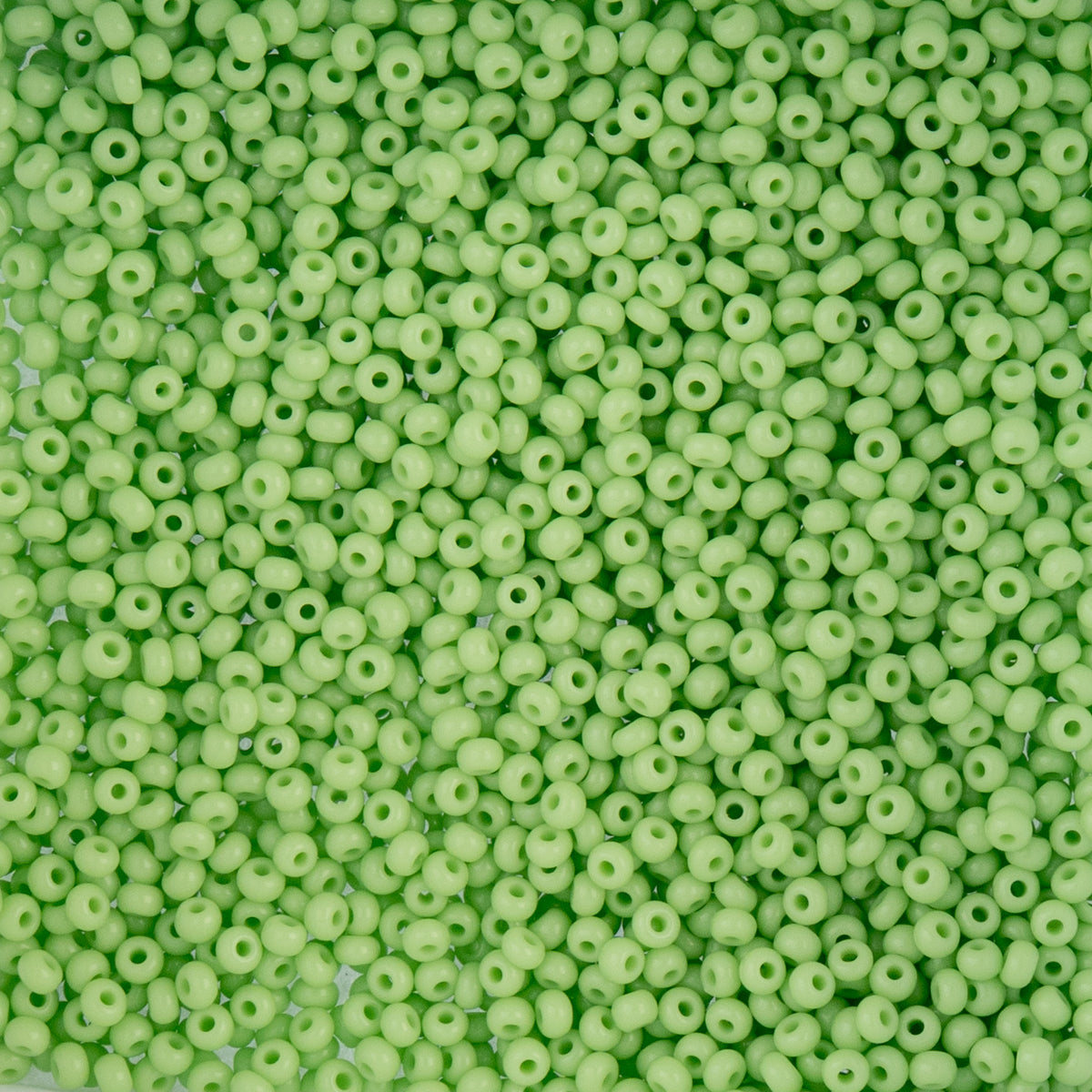 Czech Seed Beads apx. 22g Vial 10/0 Opaque Pale Green (39)