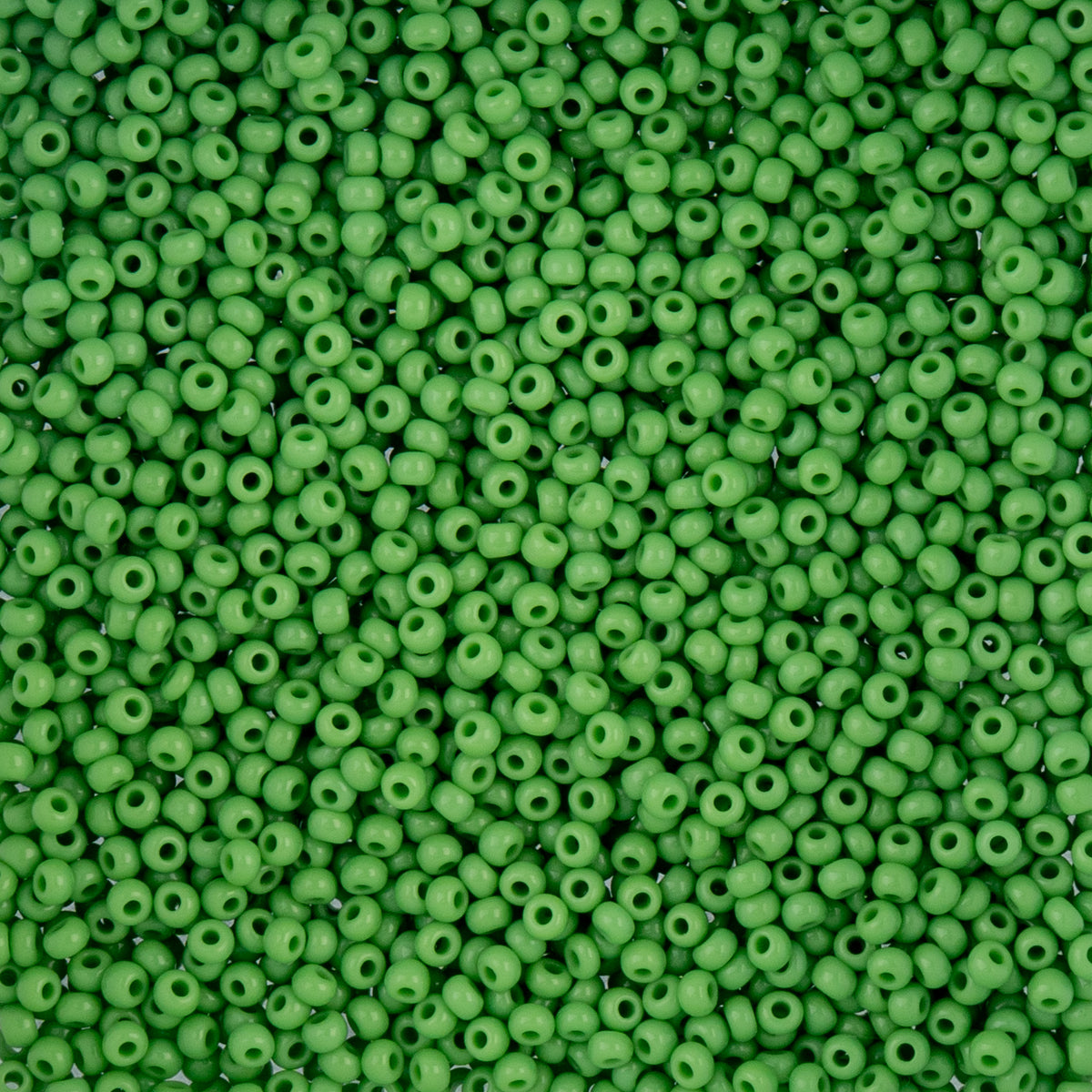 Czech Seed Beads apx. 22g Vial 10/0 Opaque Light Green (40)