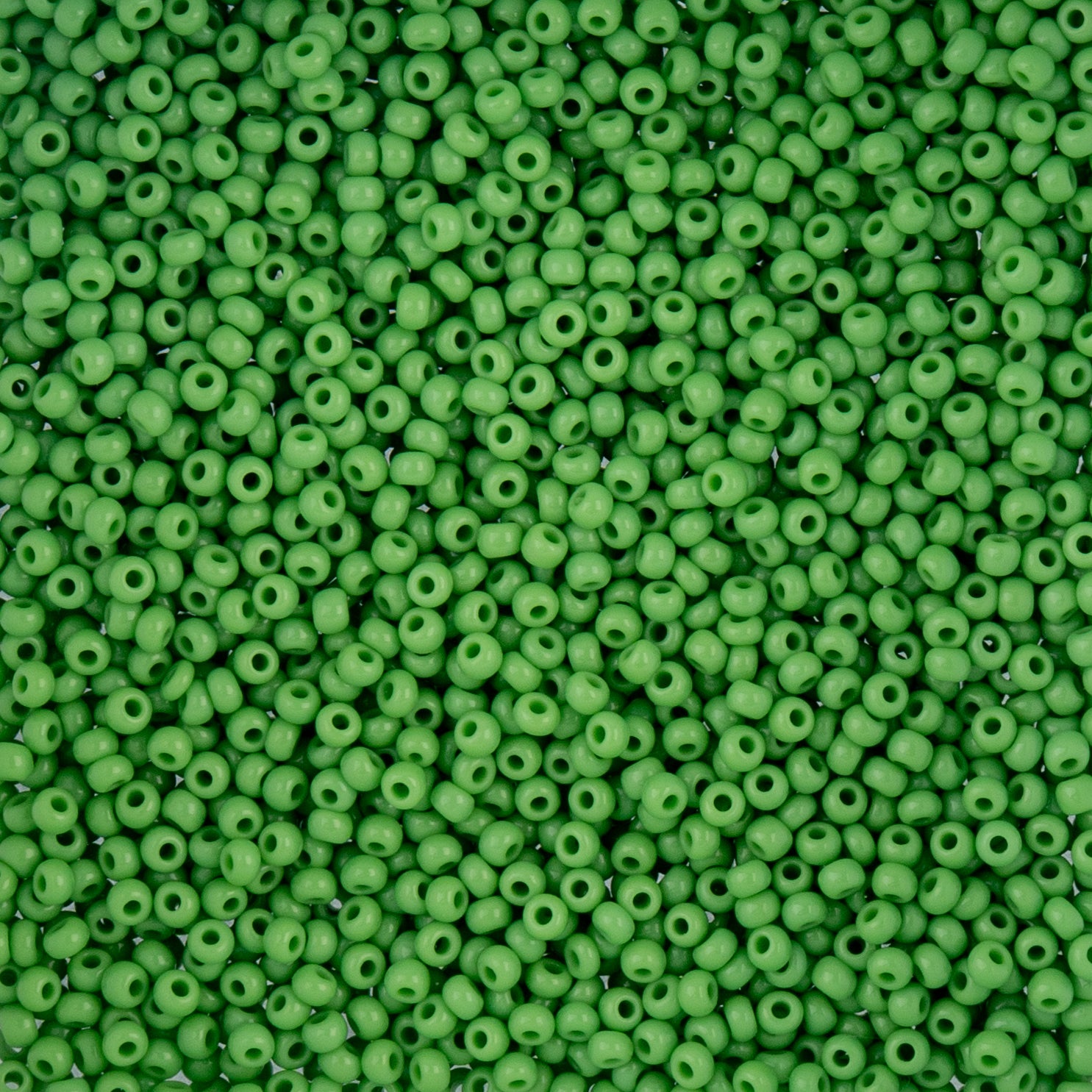 Czech Seed Beads apx. 22g Vial 10/0 Opaque Light Green (40)