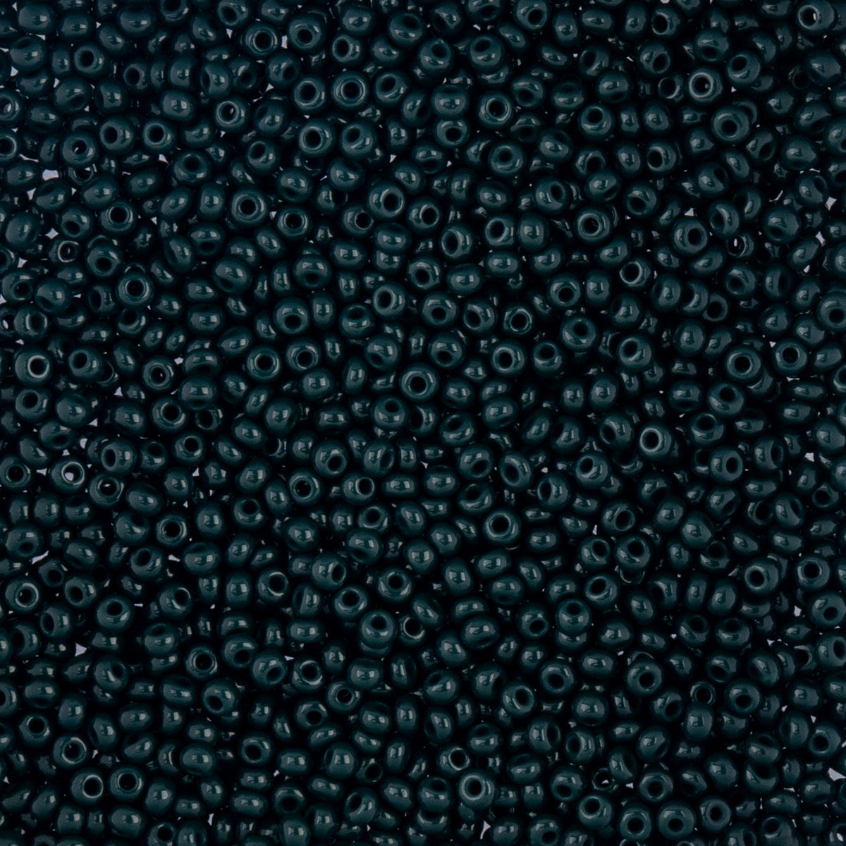 Czech Seed Beads apx. 22g Vial 10/0 Opaque Dark Green (45)