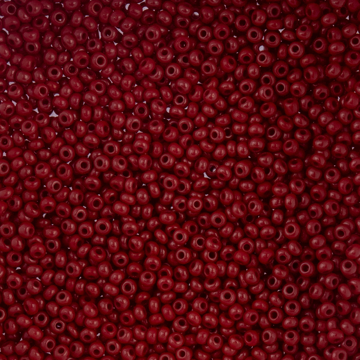 Czech Seed Beads apx. 22g Vial 10/0 Opaque Dark Red (16)