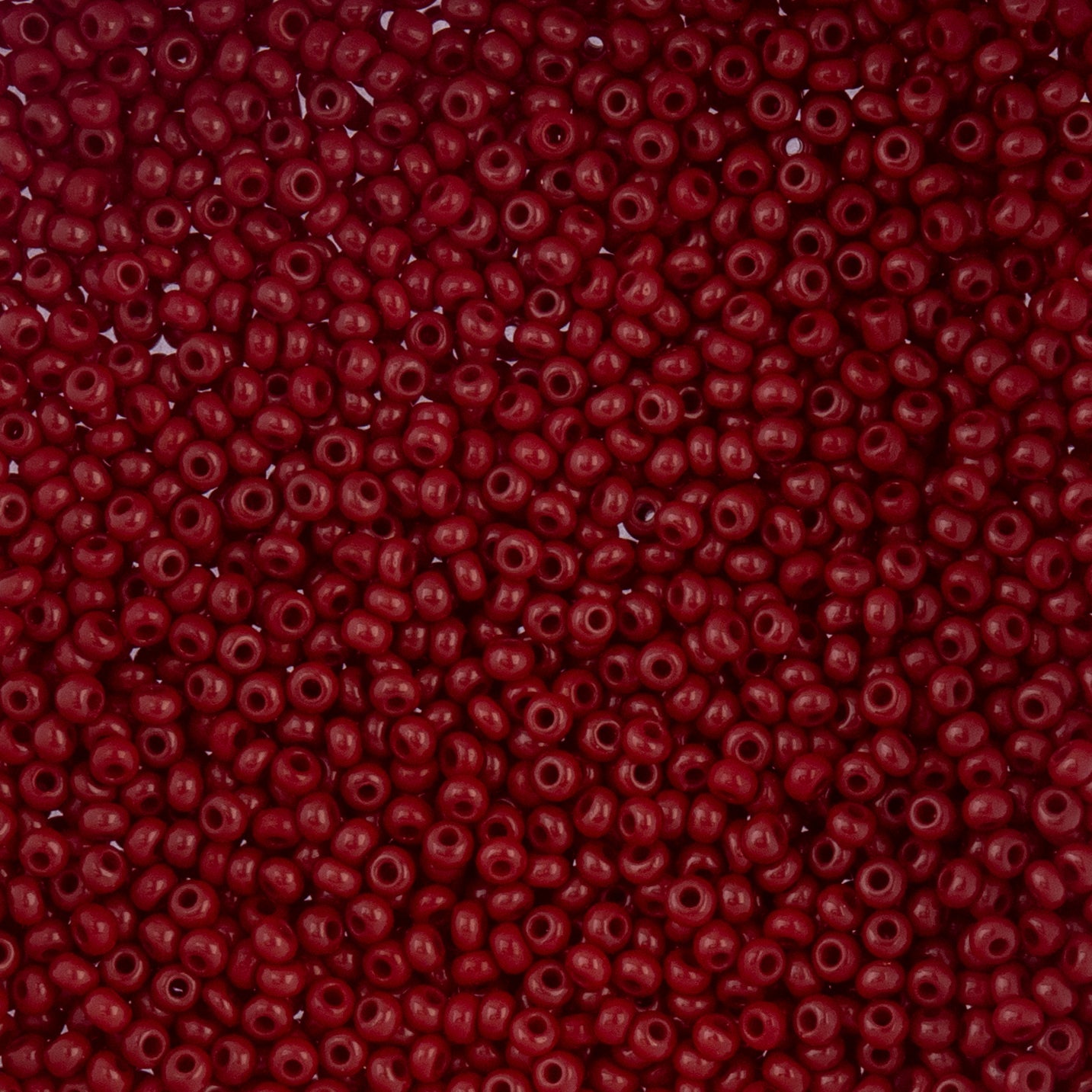 Czech Seed Beads apx. 22g Vial 10/0 Opaque Dark Red (16)