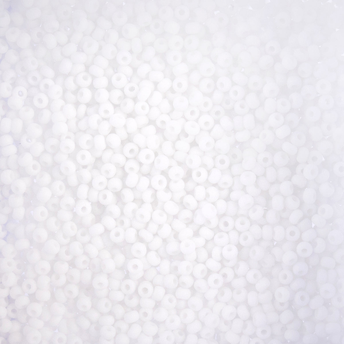 Czech Seed Beads apx. 22g Vial 10/0 Opaque White Matt (2)