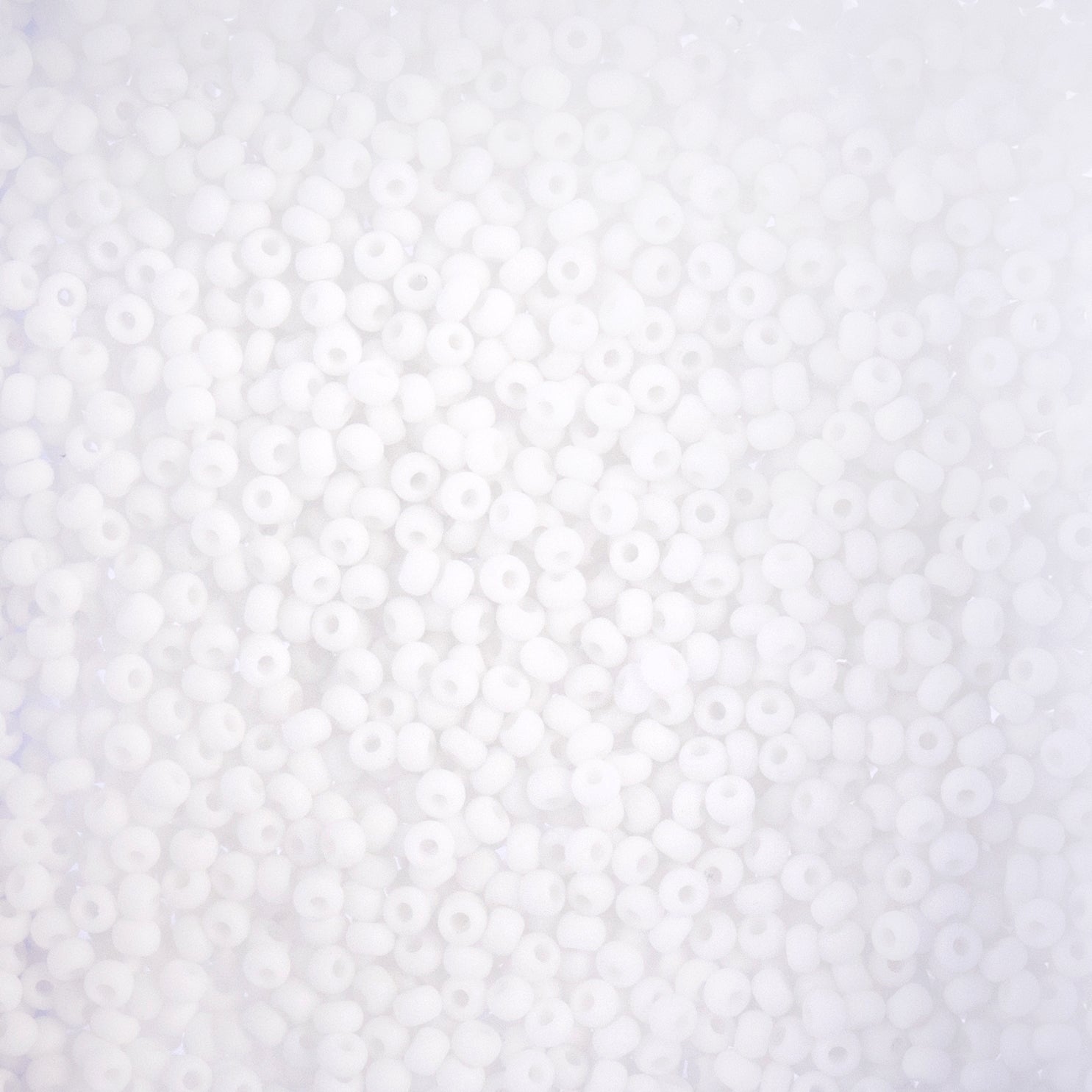 Czech Seed Beads apx. 22g Vial 10/0 Opaque White Matt (2)
