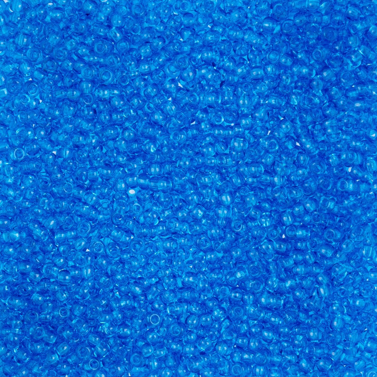 Czech Seed Beads apx. 22g Vial 10/0 Transparent Medium Aqua (73)