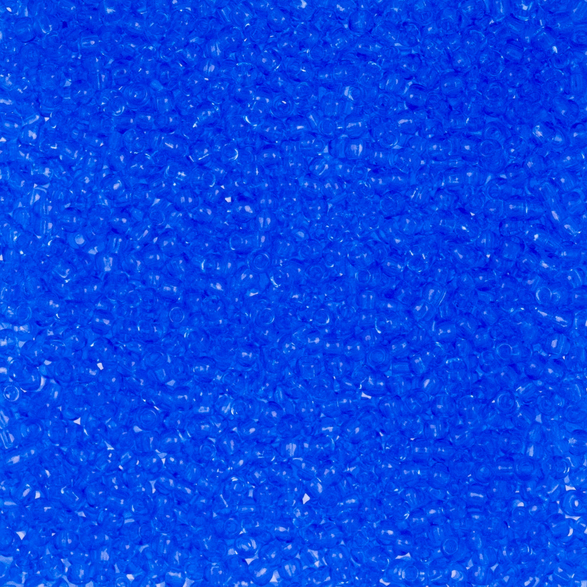 Czech Seed Beads apx. 22g Vial 10/0 Transparent Medium Blue (78)