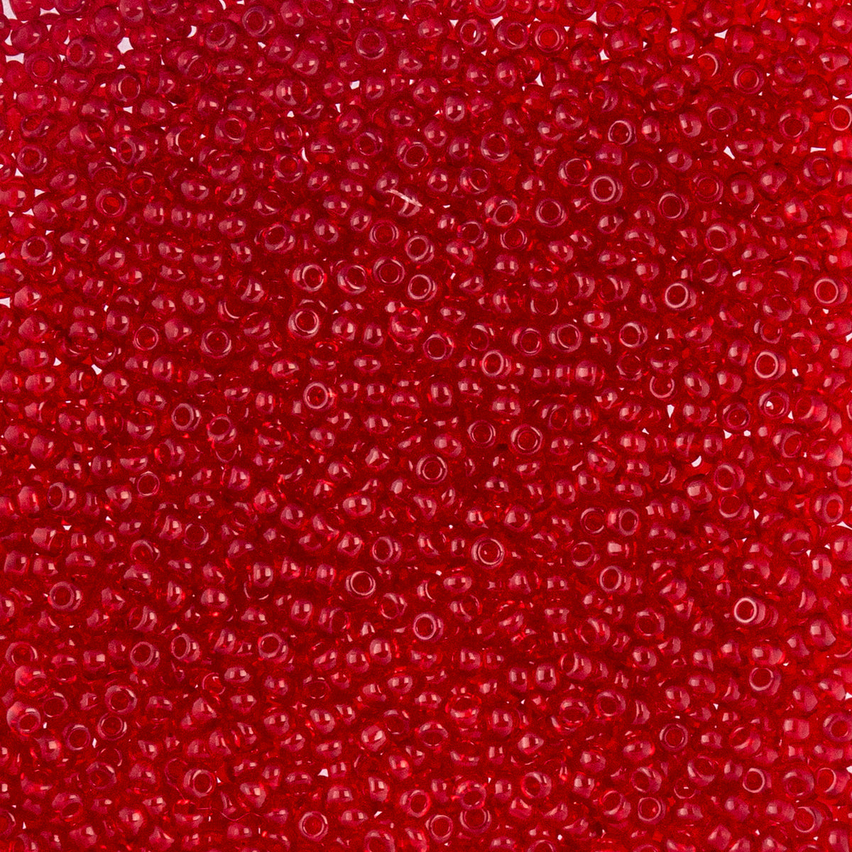 Czech Seed Beads apx. 22g Vial 10/0 Transparent Red (17)